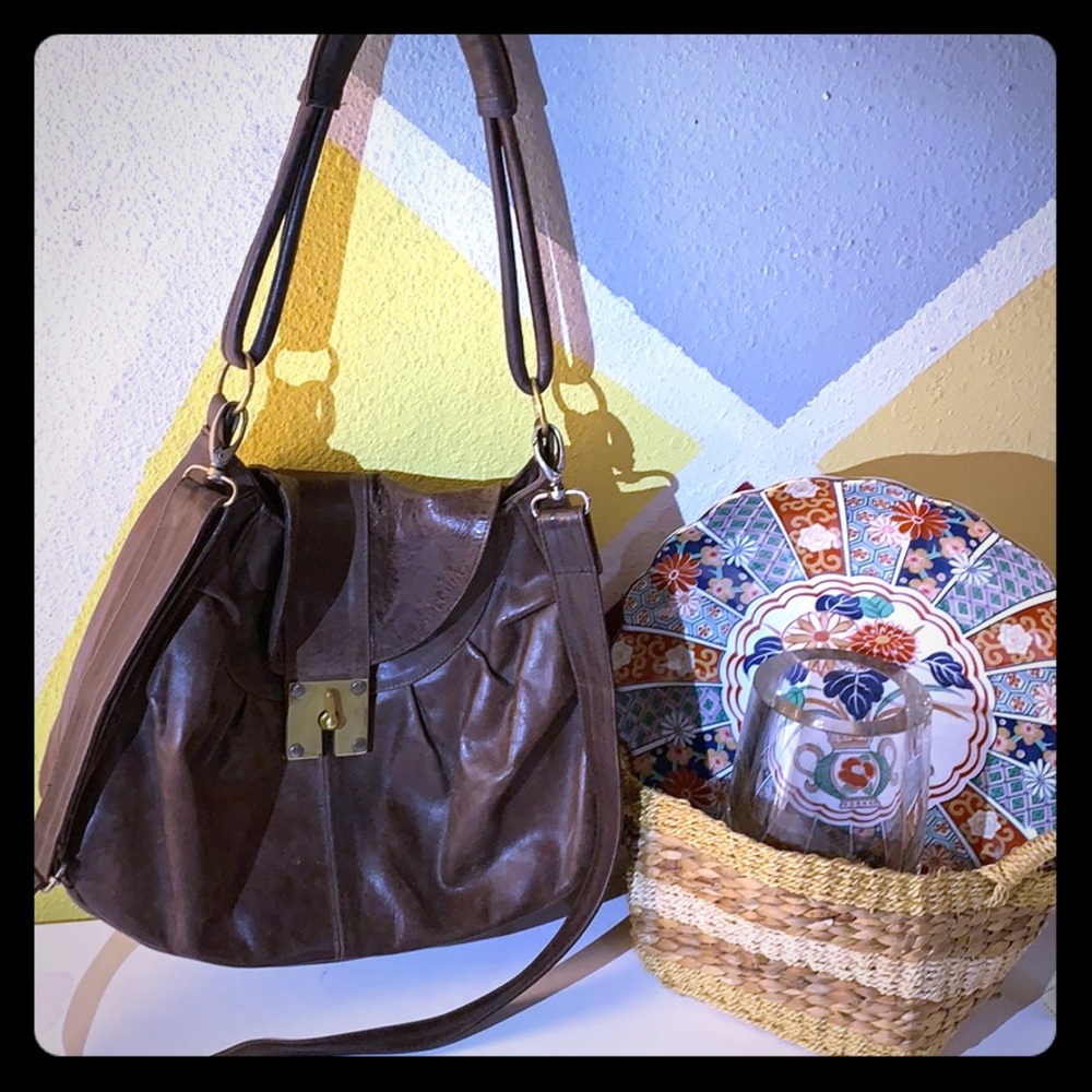 Jocasi, ram leather hobo purse